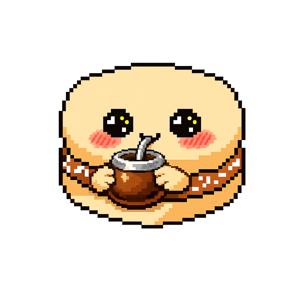 Alfajorcito tomando mate